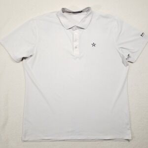 G/FORE Golf Polo Men XL White Baker's Bay Star Logo Stretch Short Sleeve